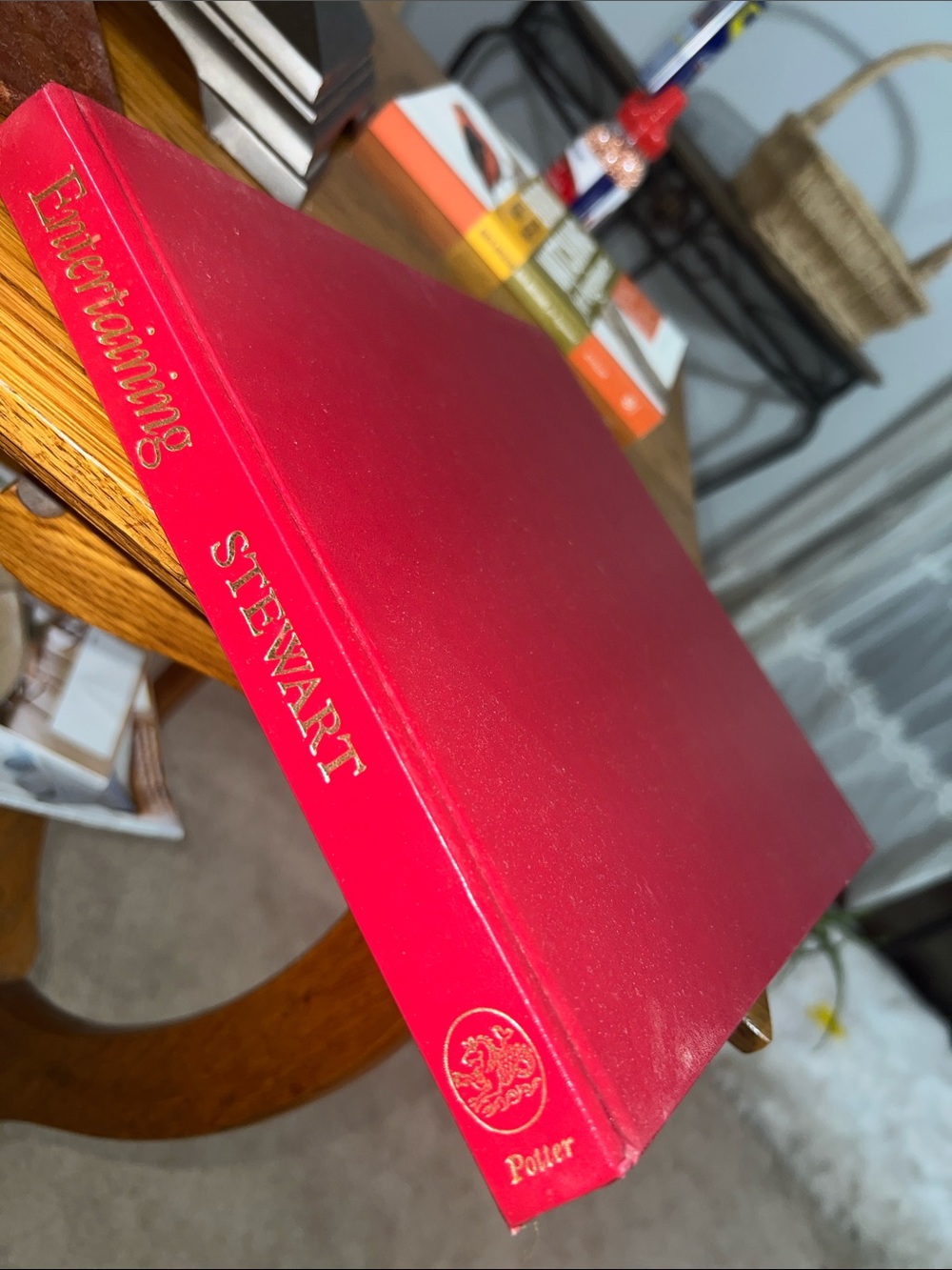 Entertaining by Stewart - Red Hardcover Book
